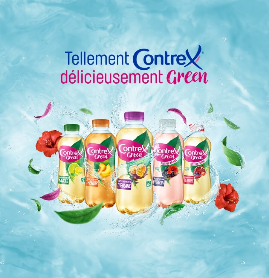 Gamme eaux infusées Contrex Green